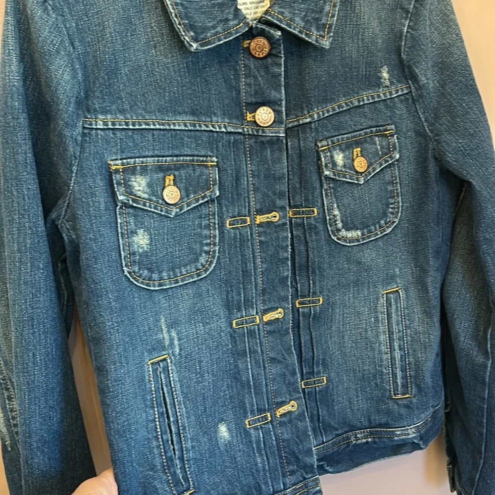 J.Crew Distressed Denim Utility Jean Jackets Size Small S